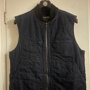 Filson Denim Insulated Work Vest - Raw Indigo